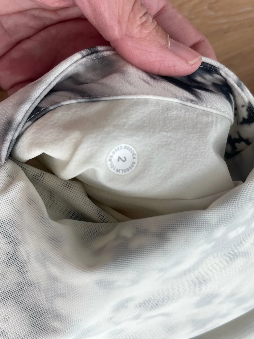 lululemon athletica White & Gray Printed Sleeveless Drawstring Mini Dress